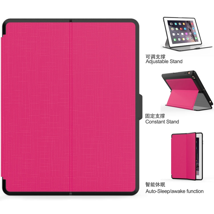 For iPad 2 / 3 / 4 PC + TPU Silk Texture Horizontal Flip Smart Covers with Holder