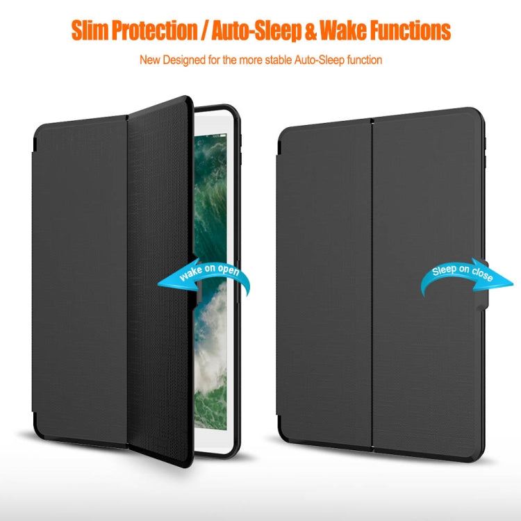 For iPad Pro 10.5 icoh PC + TPU Silk Texture Horizontal Flip Smart Covers with Holder