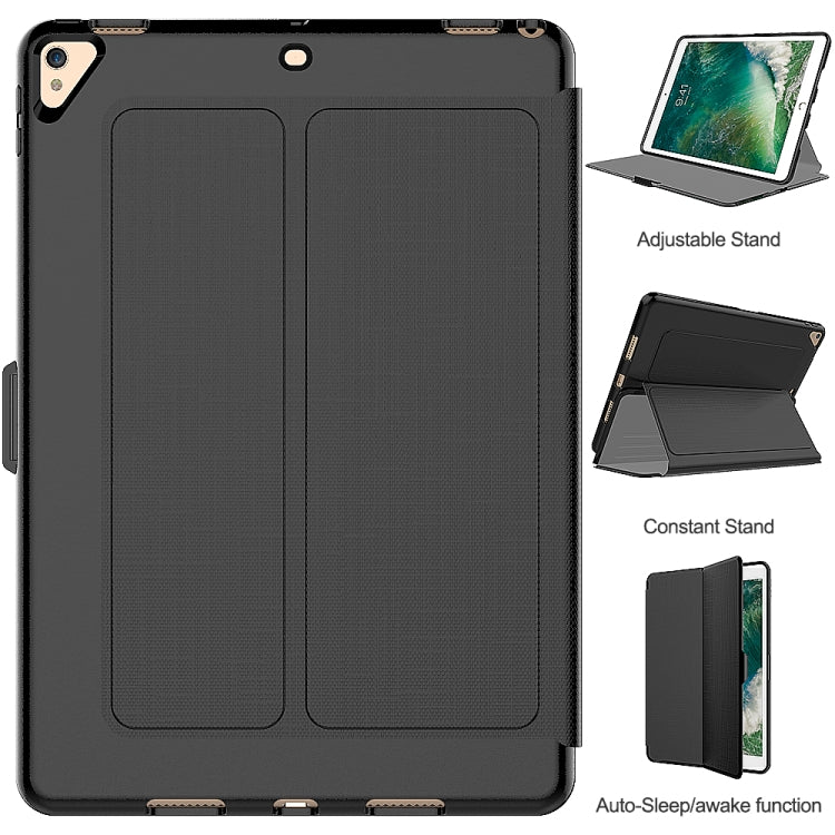 For iPad Pro 10.5 icoh PC + TPU Silk Texture Horizontal Flip Smart Covers with Holder