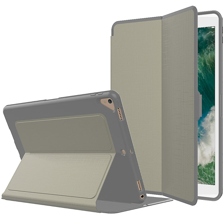 For iPad Pro 10.5 icoh PC + TPU Silk Texture Horizontal Flip Smart Covers with Holder