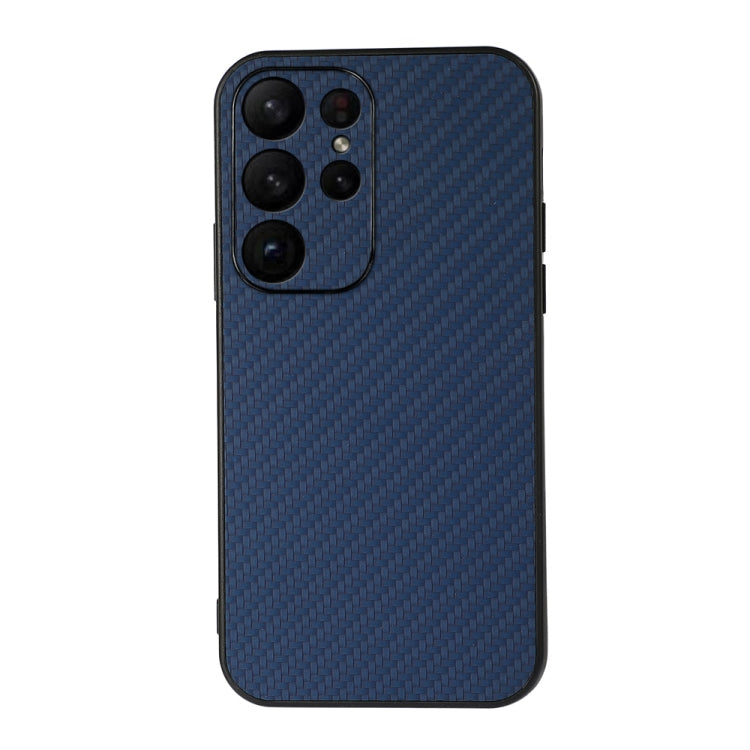 For Samsung Galaxy S23 Ultra 5G Accurate Hole Carbon Fiber Texture PU Phone Case
