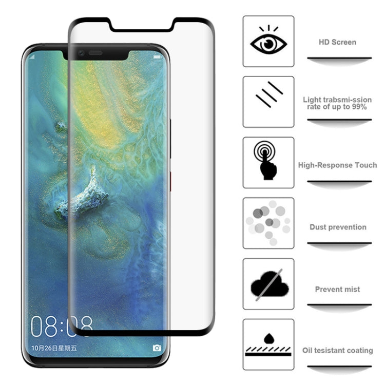 for Huawei Mate 20 Pro 2 PCS 3D Curved Silk-screen PET Frosted Full Coverage Protective Film(Black)