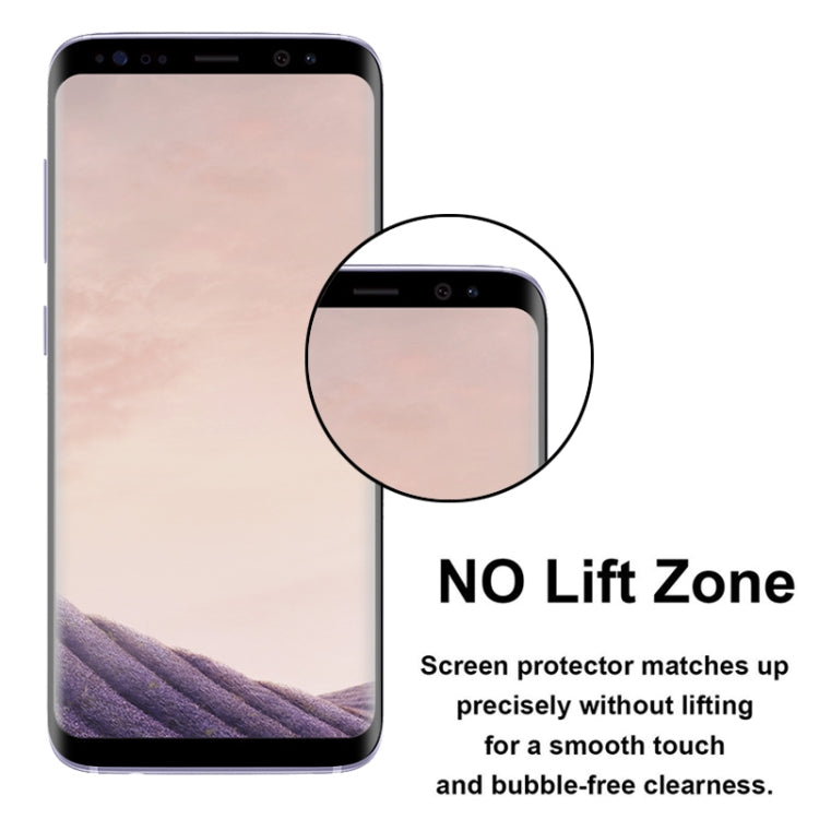 for Galaxy S8 2 PCS 3D Curved Silk-screen PET Frosted Full Coverage Protective Film(Black)