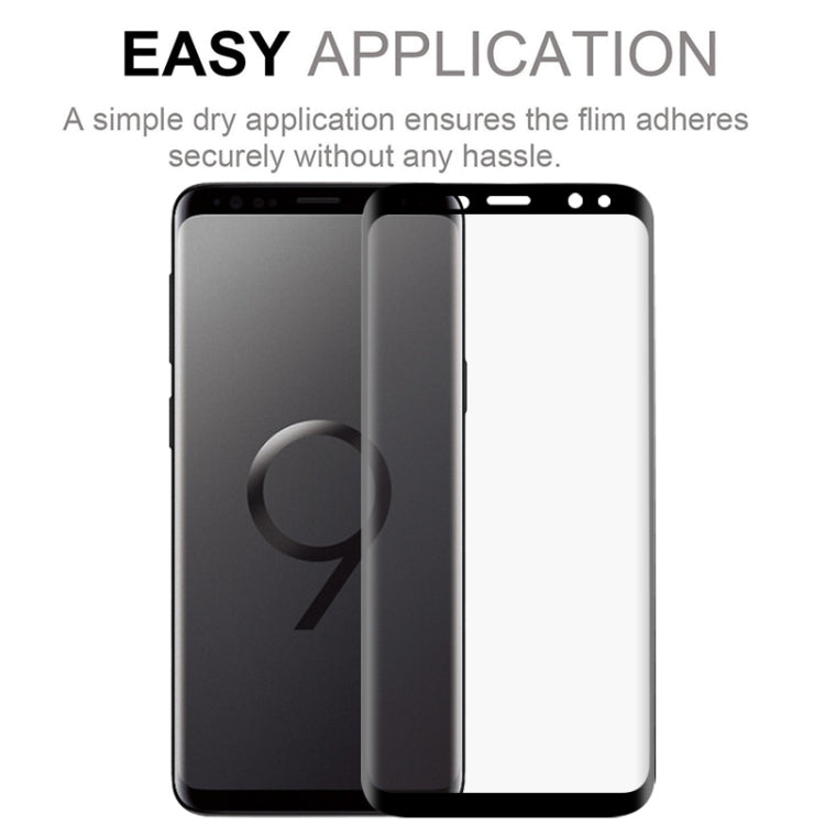 for Galaxy S9 2 PCS 3D Curved Silk-screen PET Frosted Full Coverage Protective Film(Black)