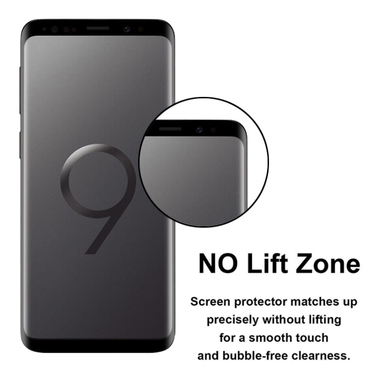 for Galaxy S9 2 PCS 3D Curved Silk-screen PET Frosted Full Coverage Protective Film(Black)