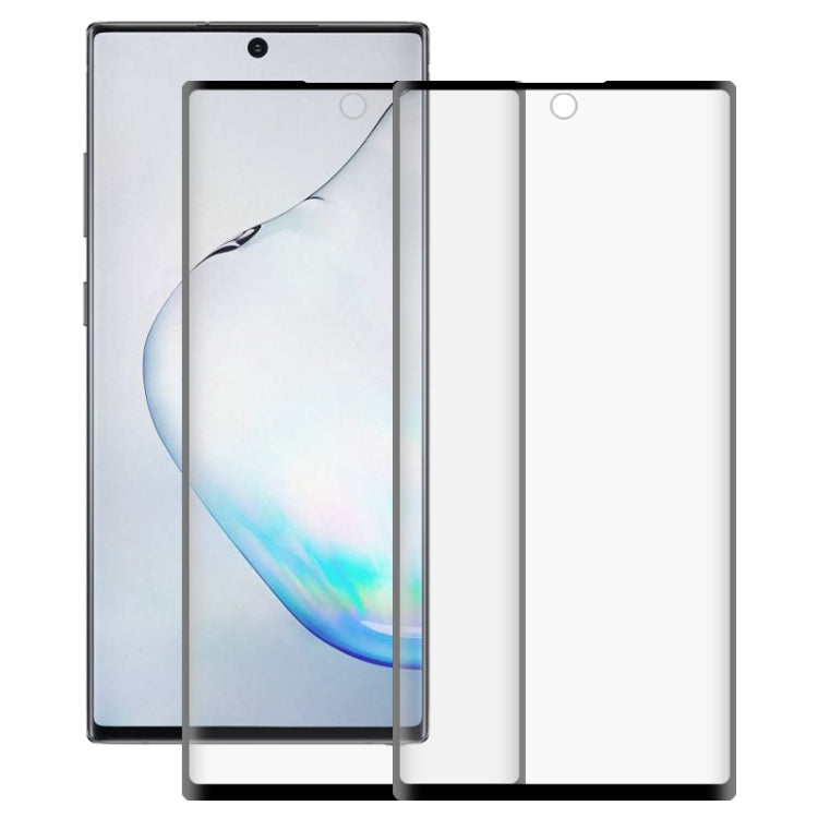 for Galaxy Note 10 2 PCS 3D Curved Silk-screen PET Frosted Full Coverage Protective Film(Black)