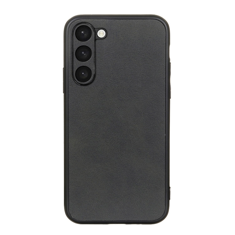 For Samsung Galaxy S23+ 5G Accurate Hole Two-color Calf Texture PU Phone Case