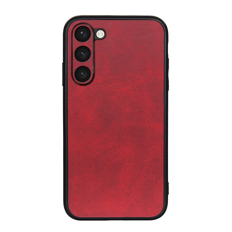 For Samsung Galaxy S23+ 5G Accurate Hole Two-color Calf Texture PU Phone Case