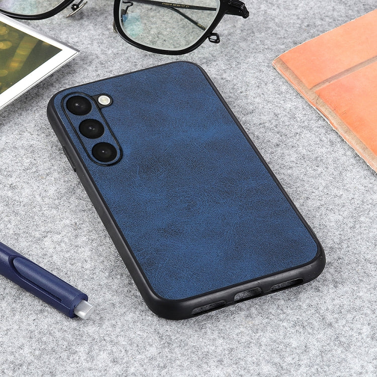 For Samsung Galaxy S23+ 5G Accurate Hole Two-color Calf Texture PU Phone Case