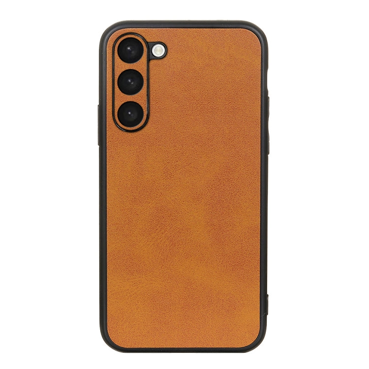 For Samsung Galaxy S23+ 5G Accurate Hole Two-color Calf Texture PU Phone Case