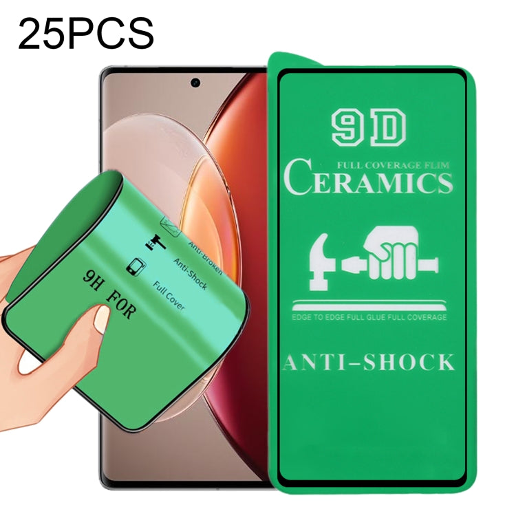 For vivo X90 / X90 Pro / X90 Pro+ 25pcs 9D Full Screen Full Glue Ceramic Film