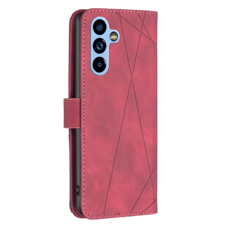 For Samsung Galaxy A54 5G Magnetic Buckle Rhombus Texture Leather Phone Case