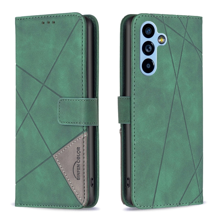 For Samsung Galaxy A54 5G Magnetic Buckle Rhombus Texture Leather Phone Case