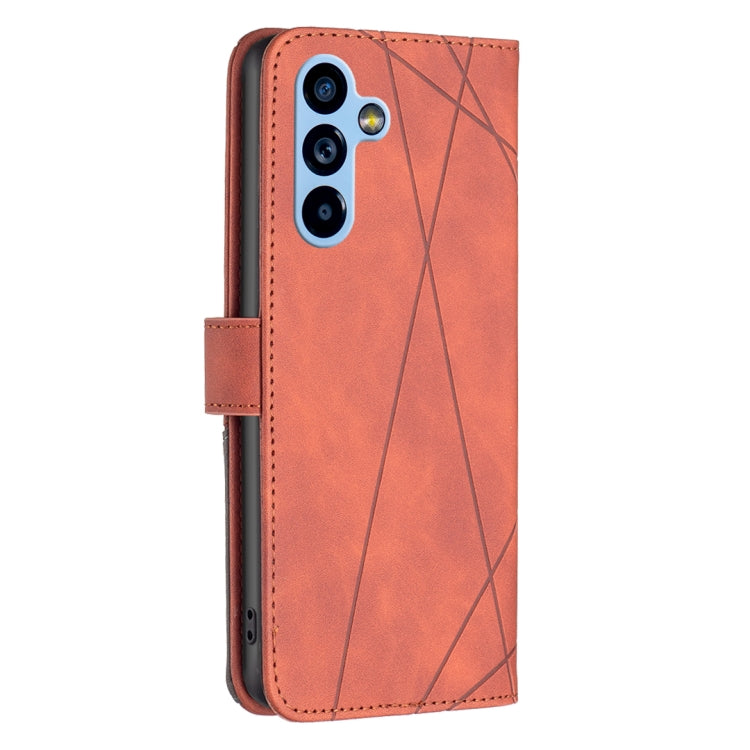 For Samsung Galaxy A54 5G Magnetic Buckle Rhombus Texture Leather Phone Case