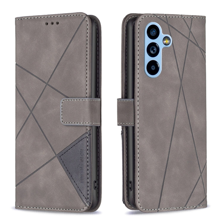 For Samsung Galaxy A54 5G Magnetic Buckle Rhombus Texture Leather Phone Case