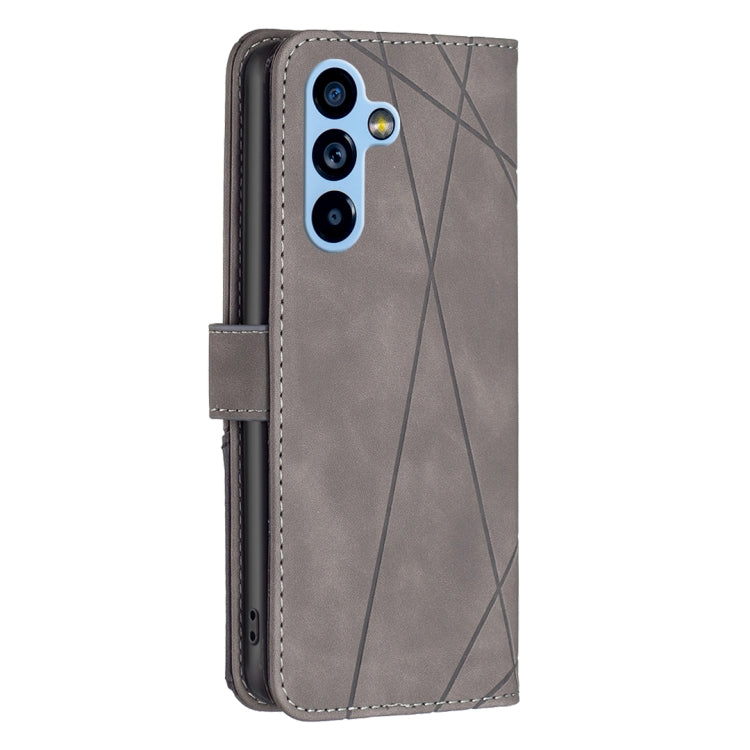 For Samsung Galaxy A54 5G Magnetic Buckle Rhombus Texture Leather Phone Case