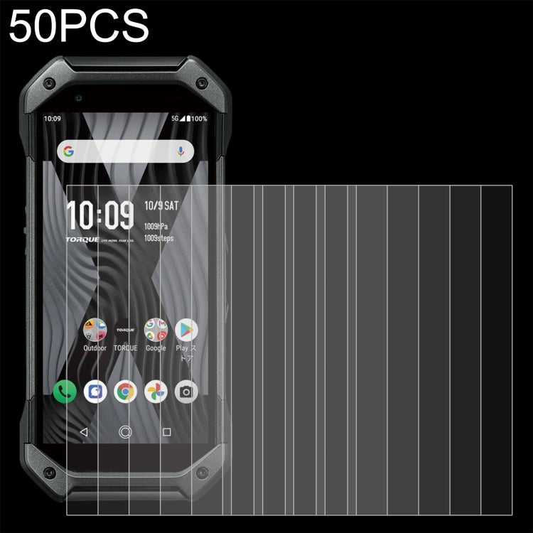 For Kyocera Torque 5G 50 PCS 0.26mm 9H 2.5D Tempered Glass Film