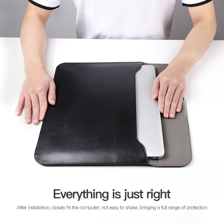For 13.3 / 13.6 / 14 inch Laptop Ultra-thin Leather Laptop Sleeve
