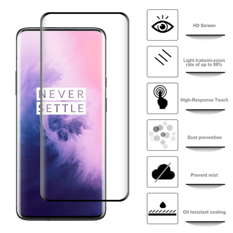 2 PCS 3D Curved Silk-screen PET Full Coverage Protective Film for OnePlus 7 Pro(Black)
