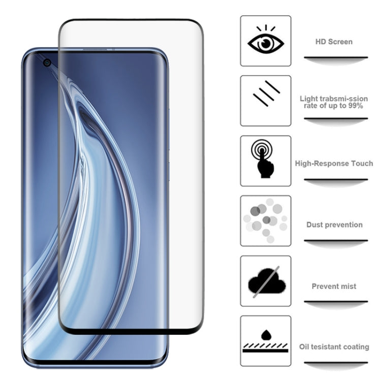 2 PCS 3D Curved Silk-screen PET Full Coverage Protective Film for Xiaomi Mi 10 5G(Black)