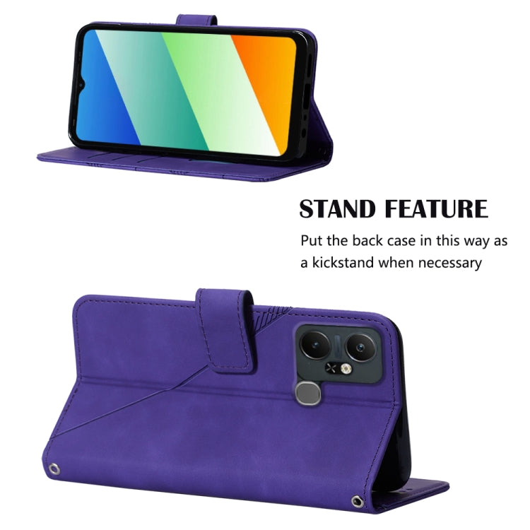 For Infinix Smart 6 Plus X6823 Crossbody 3D Embossed Flip Leather Phone Case