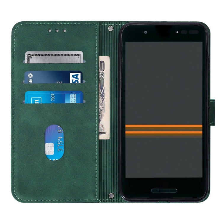 For Kyocera Qua Phone QX KYV42 Crossbody 3D Embossed Flip Leather Phone Case