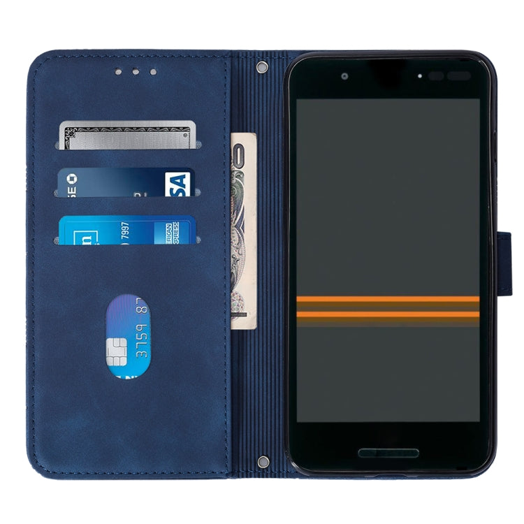 For Kyocera Qua Phone QX KYV42 Crossbody 3D Embossed Flip Leather Phone Case