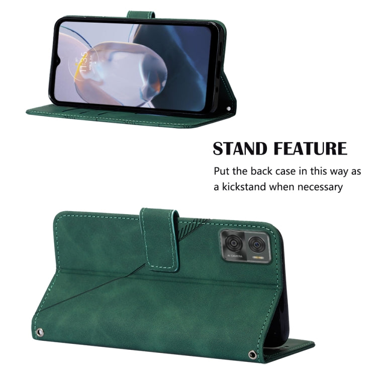 For Motorola Moto E22 4G / E22i 4G Crossbody 3D Embossed Flip Leather Phone Case