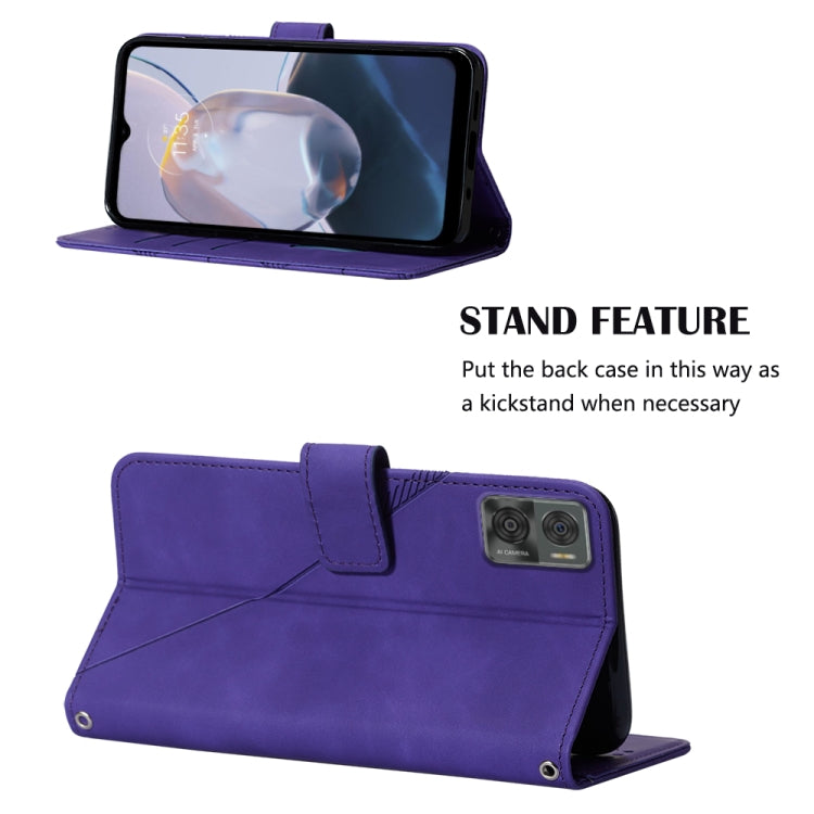 For Motorola Moto E22 4G / E22i 4G Crossbody 3D Embossed Flip Leather Phone Case