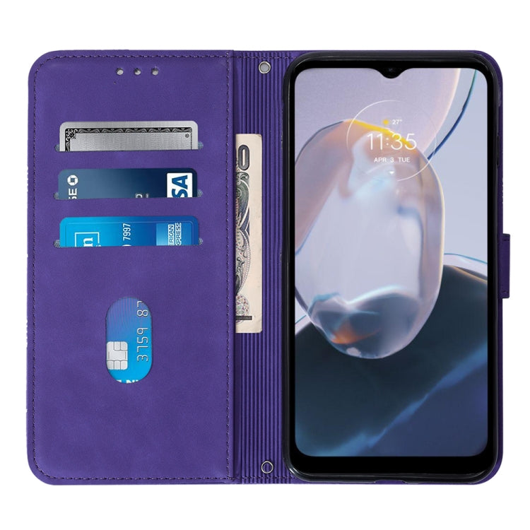 For Motorola Moto E22 4G / E22i 4G Crossbody 3D Embossed Flip Leather Phone Case