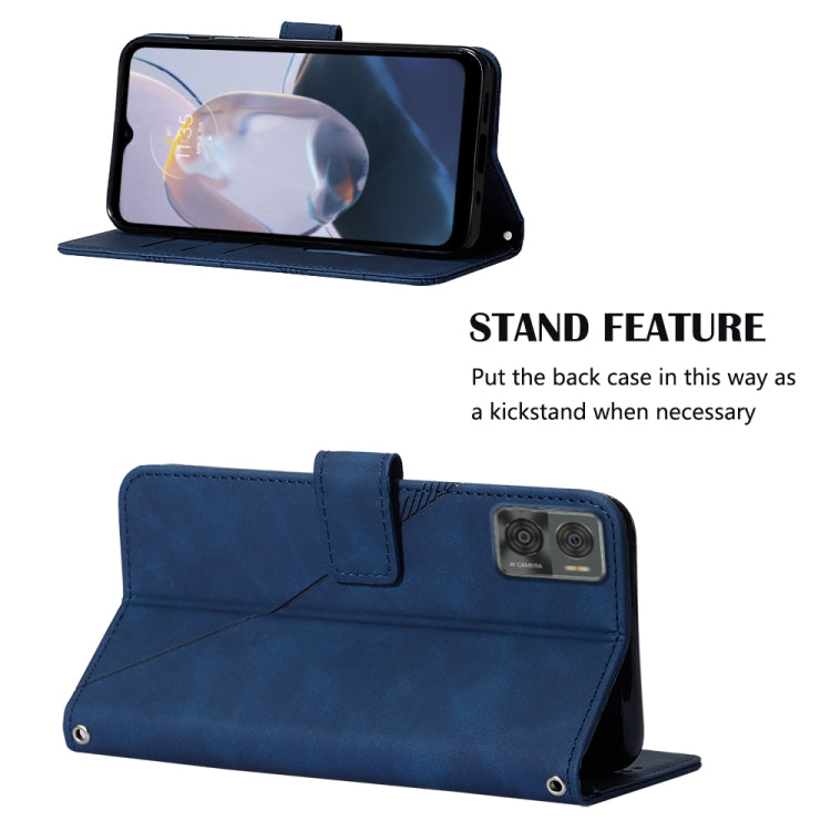 For Motorola Moto E22 4G / E22i 4G Crossbody 3D Embossed Flip Leather Phone Case