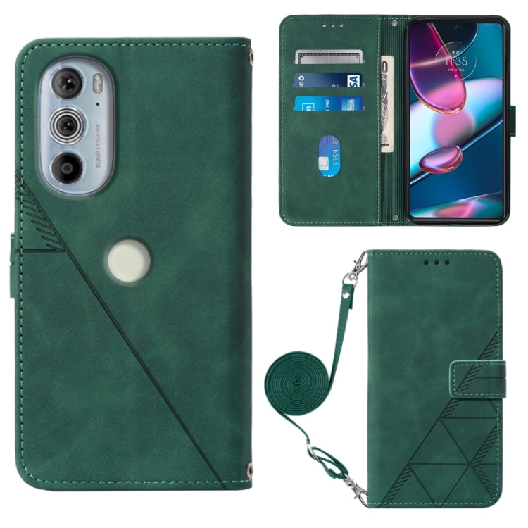 For Motorola Moto Edge 30 Pro / Edge+ 2022 Crossbody 3D Embossed Flip Leather Phone Case