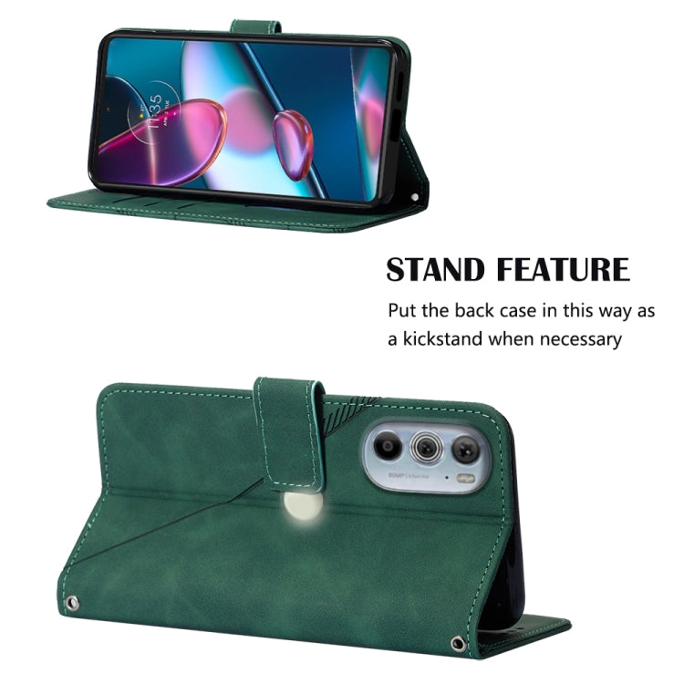 For Motorola Moto Edge 30 Pro / Edge+ 2022 Crossbody 3D Embossed Flip Leather Phone Case