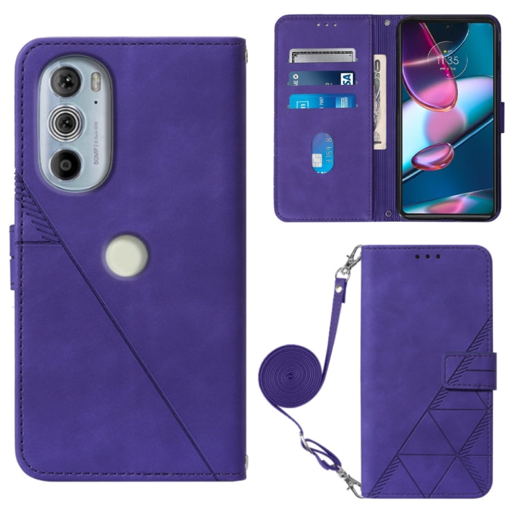 For Motorola Moto Edge 30 Pro / Edge+ 2022 Crossbody 3D Embossed Flip Leather Phone Case