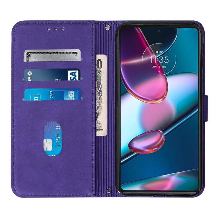 For Motorola Moto Edge 30 Pro / Edge+ 2022 Crossbody 3D Embossed Flip Leather Phone Case