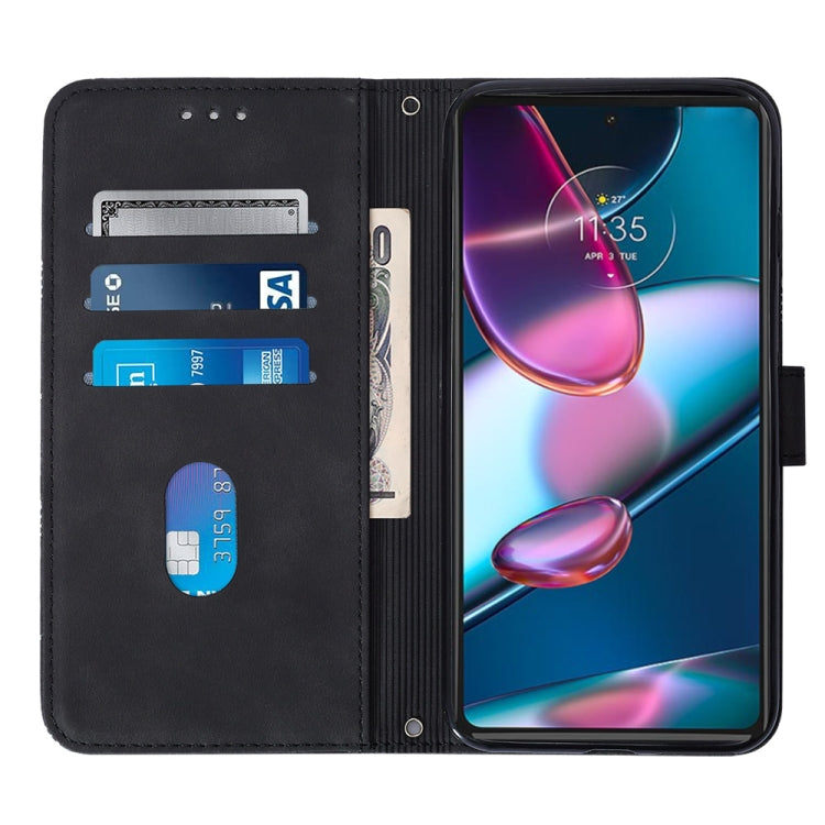 For Motorola Moto Edge 30 Pro / Edge+ 2022 Crossbody 3D Embossed Flip Leather Phone Case