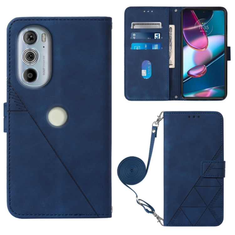 For Motorola Moto Edge 30 Pro / Edge+ 2022 Crossbody 3D Embossed Flip Leather Phone Case
