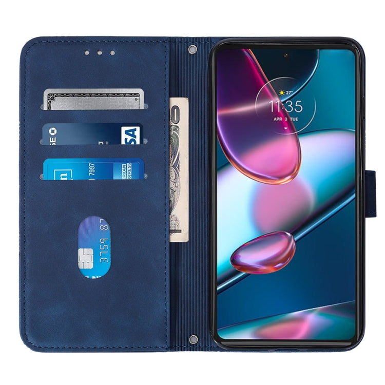 For Motorola Moto Edge 30 Pro / Edge+ 2022 Crossbody 3D Embossed Flip Leather Phone Case