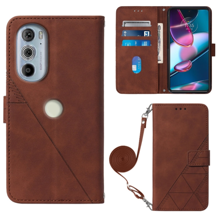 For Motorola Moto Edge 30 Pro / Edge+ 2022 Crossbody 3D Embossed Flip Leather Phone Case