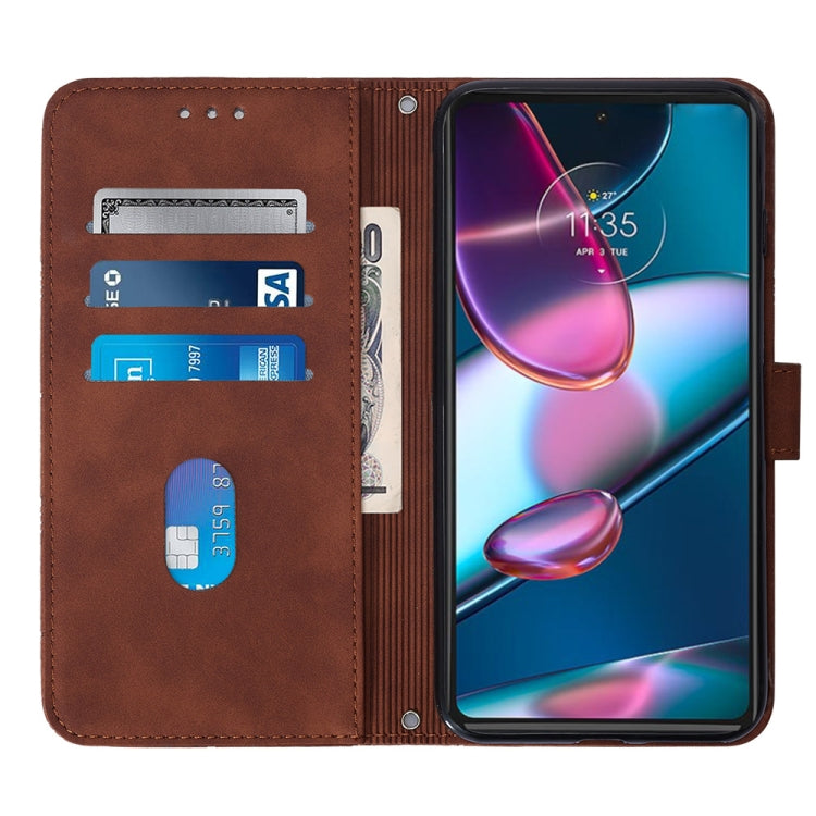 For Motorola Moto Edge 30 Pro / Edge+ 2022 Crossbody 3D Embossed Flip Leather Phone Case