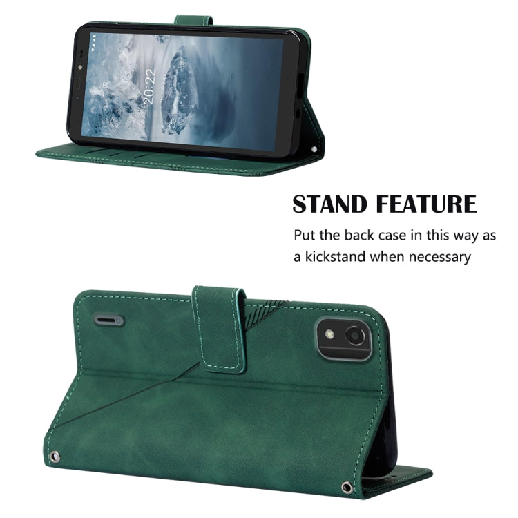 For Nokia C2 2ND Edition Crossbody 3D Embossed Flip Leather Phone Case