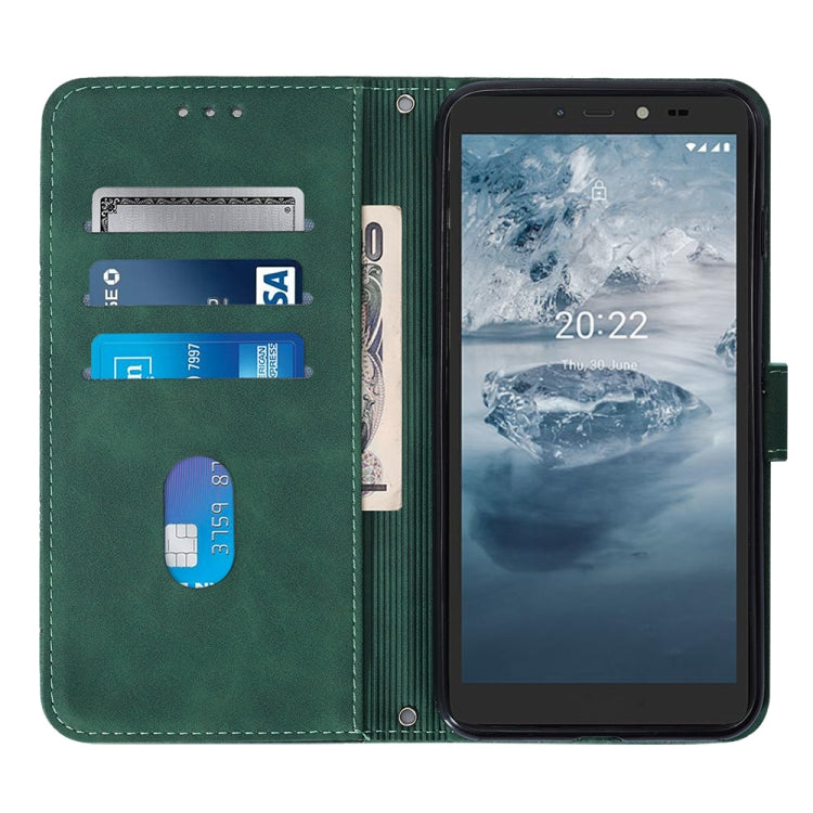 For Nokia C2 2ND Edition Crossbody 3D Embossed Flip Leather Phone Case
