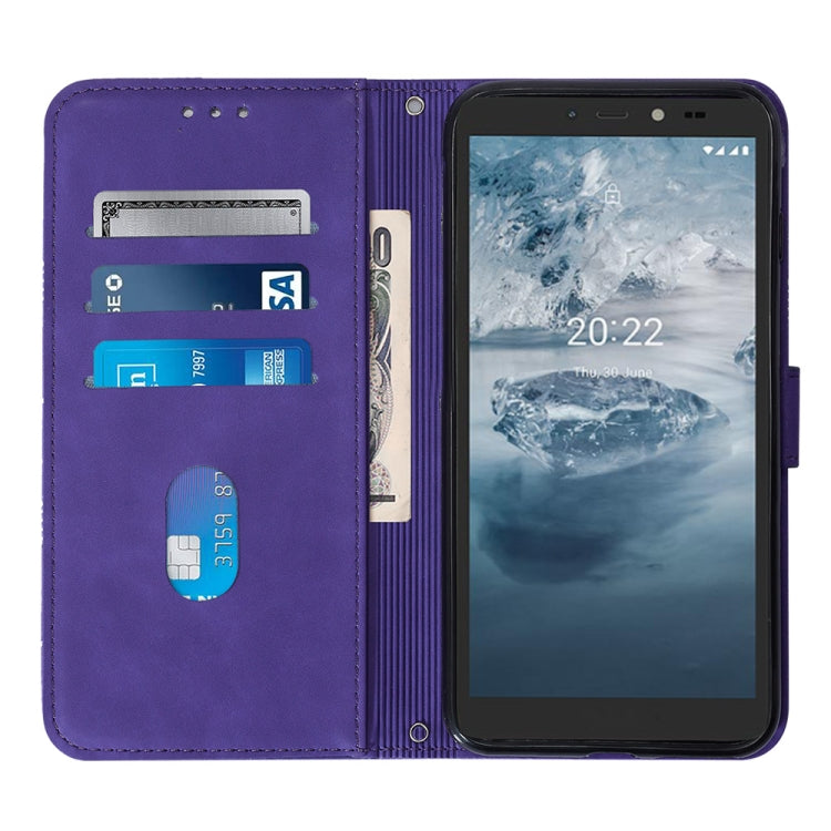 For Nokia C2 2ND Edition Crossbody 3D Embossed Flip Leather Phone Case