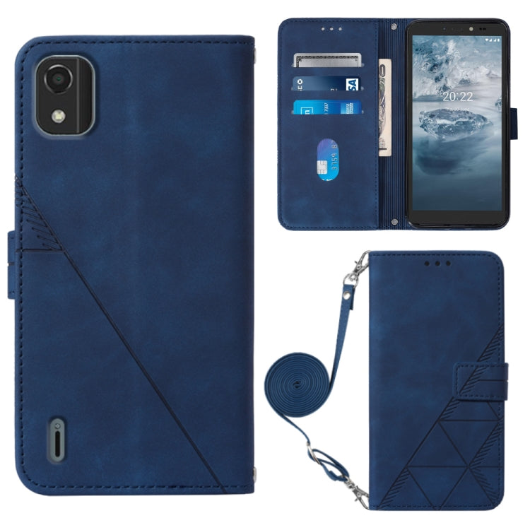 For Nokia C2 2ND Edition Crossbody 3D Embossed Flip Leather Phone Case