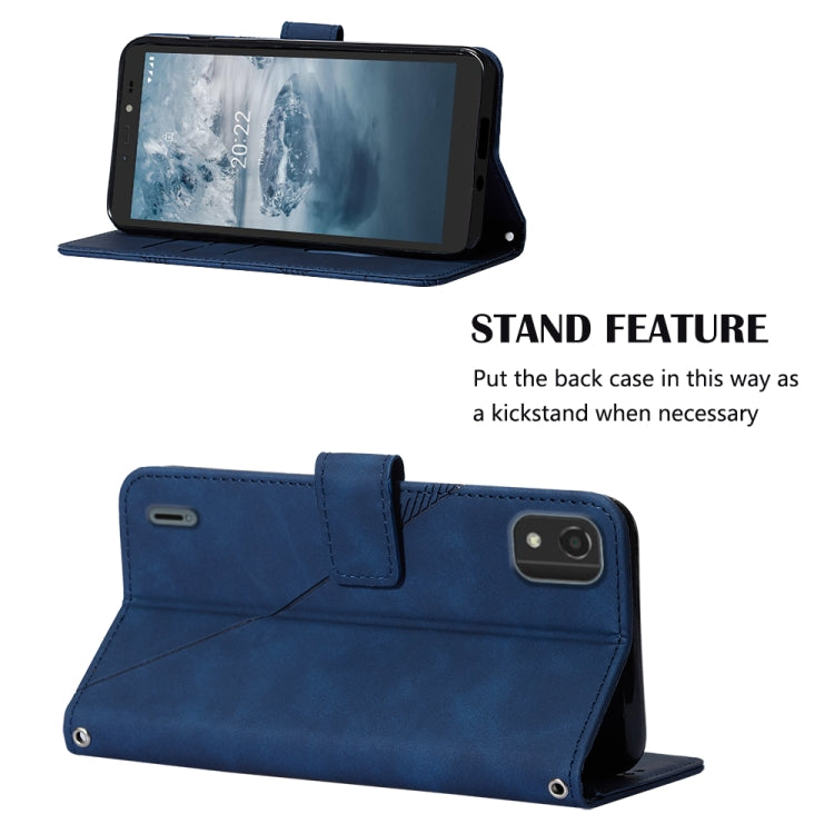 For Nokia C2 2ND Edition Crossbody 3D Embossed Flip Leather Phone Case