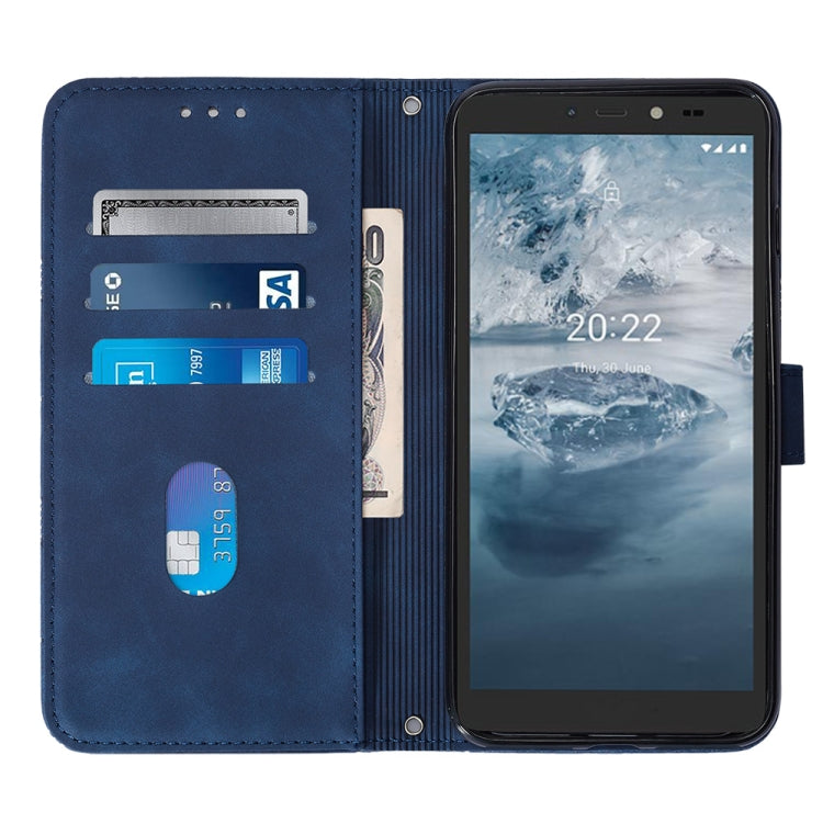For Nokia C2 2ND Edition Crossbody 3D Embossed Flip Leather Phone Case