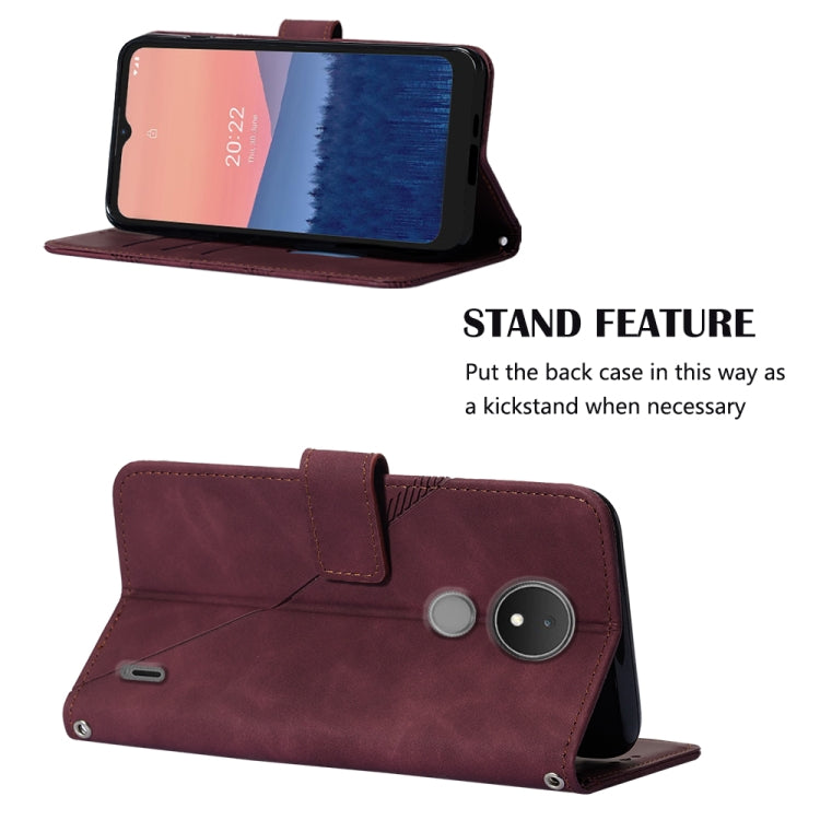 For Nokia C21 Crossbody 3D Embossed Flip Leather Phone Case