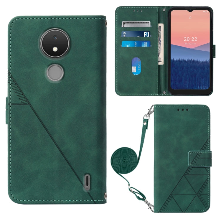 For Nokia C21 Crossbody 3D Embossed Flip Leather Phone Case