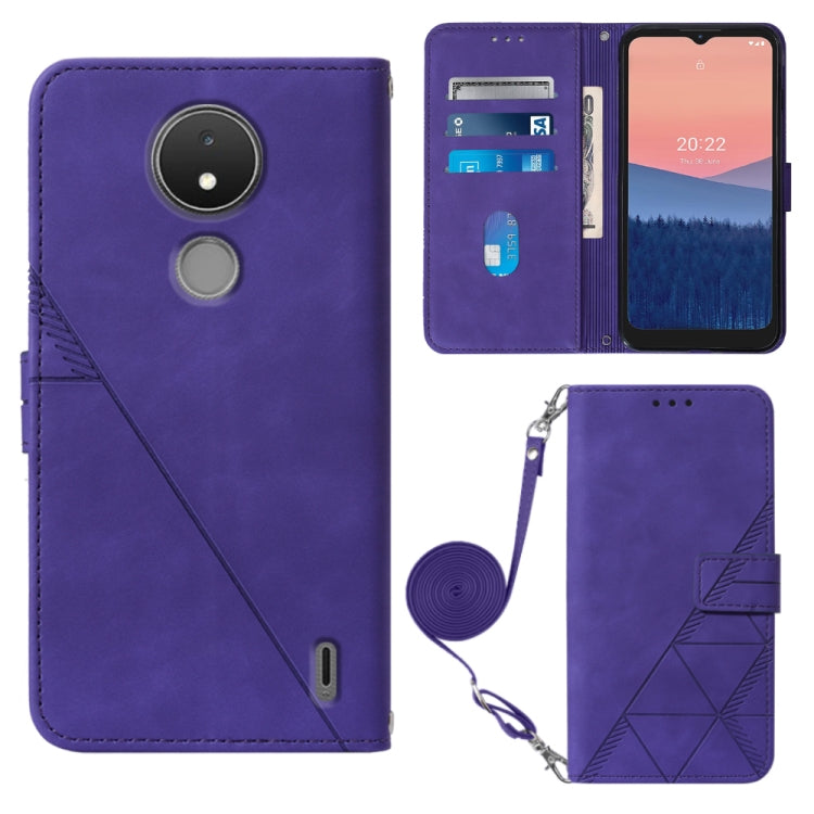 For Nokia C21 Crossbody 3D Embossed Flip Leather Phone Case
