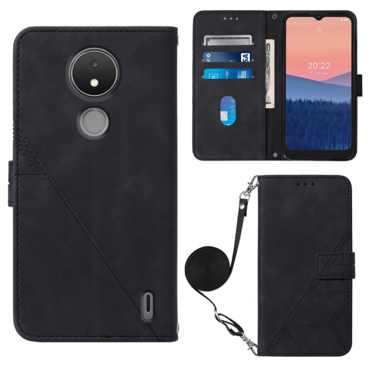 For Nokia C21 Crossbody 3D Embossed Flip Leather Phone Case